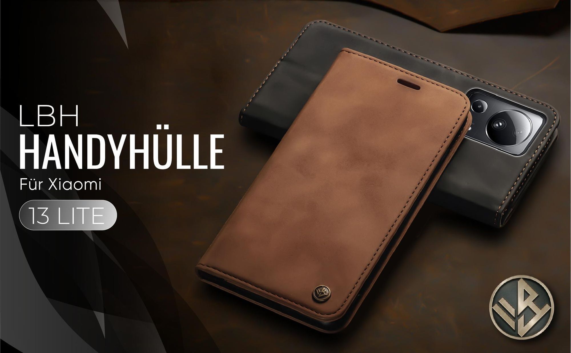 Hochwertige Klapphülle für Xiaomi 13 Lite im klassischen Design