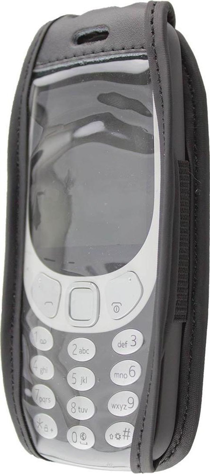 caseroxx Ledertasche mit Gürtelclip kompatibel mit Nokia 3310 (2017) 3G aus Echtleder, Tasche mit Gürtelclip und Sichtfenster Bild 1