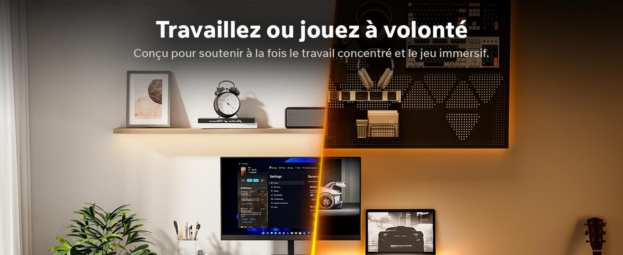 Bureau de jeu Sense7 VAMO, 100x50 cm, noir. Bureau d'ordinateur compact, style carbone, en forme de Z, avec porte-boissons. Idéal pour le gaming, le télétravail et le bureau à domicile