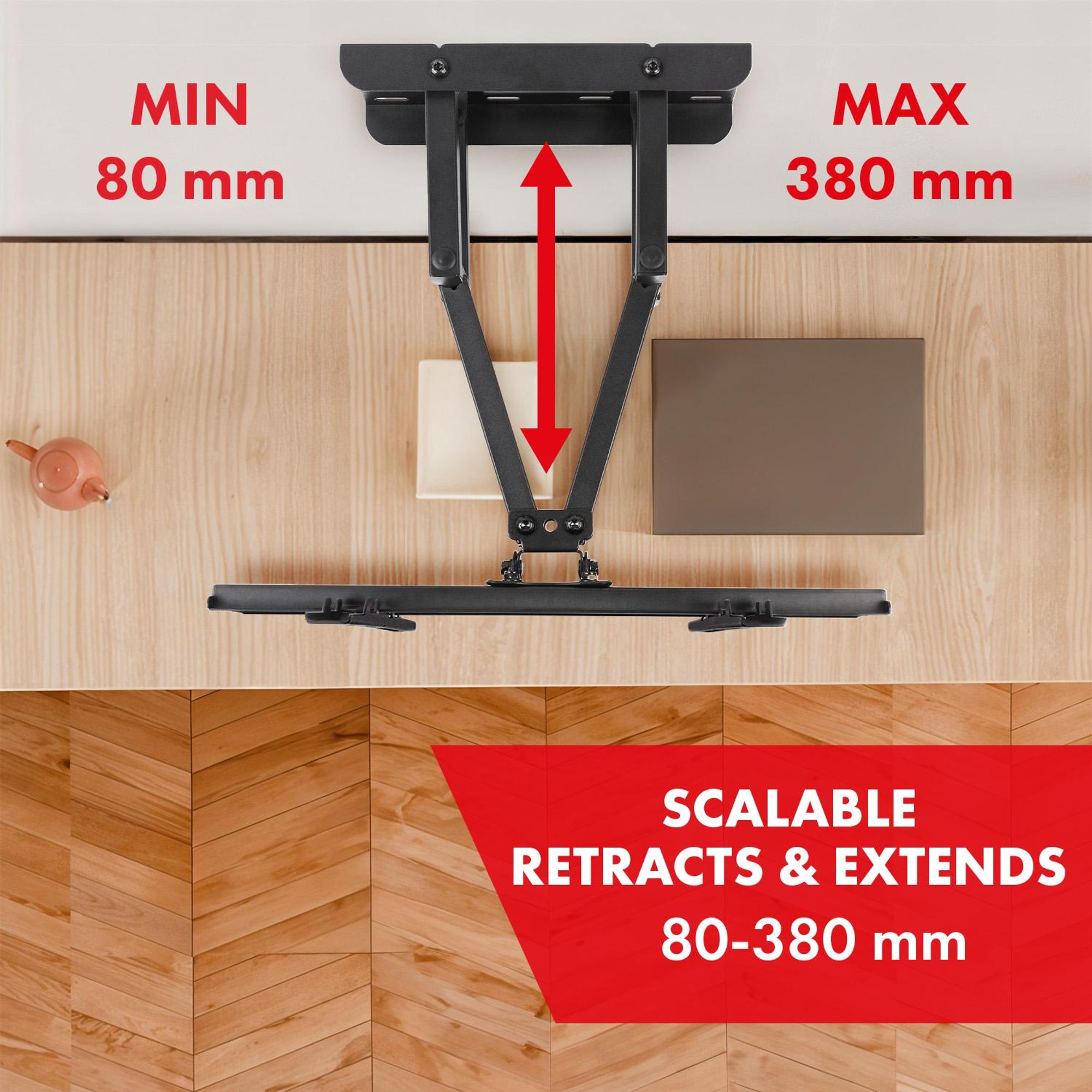 TV Halterung 32-75'' 50kg einstellbar max VESA 400x400 schwarz MC-788 Maclean