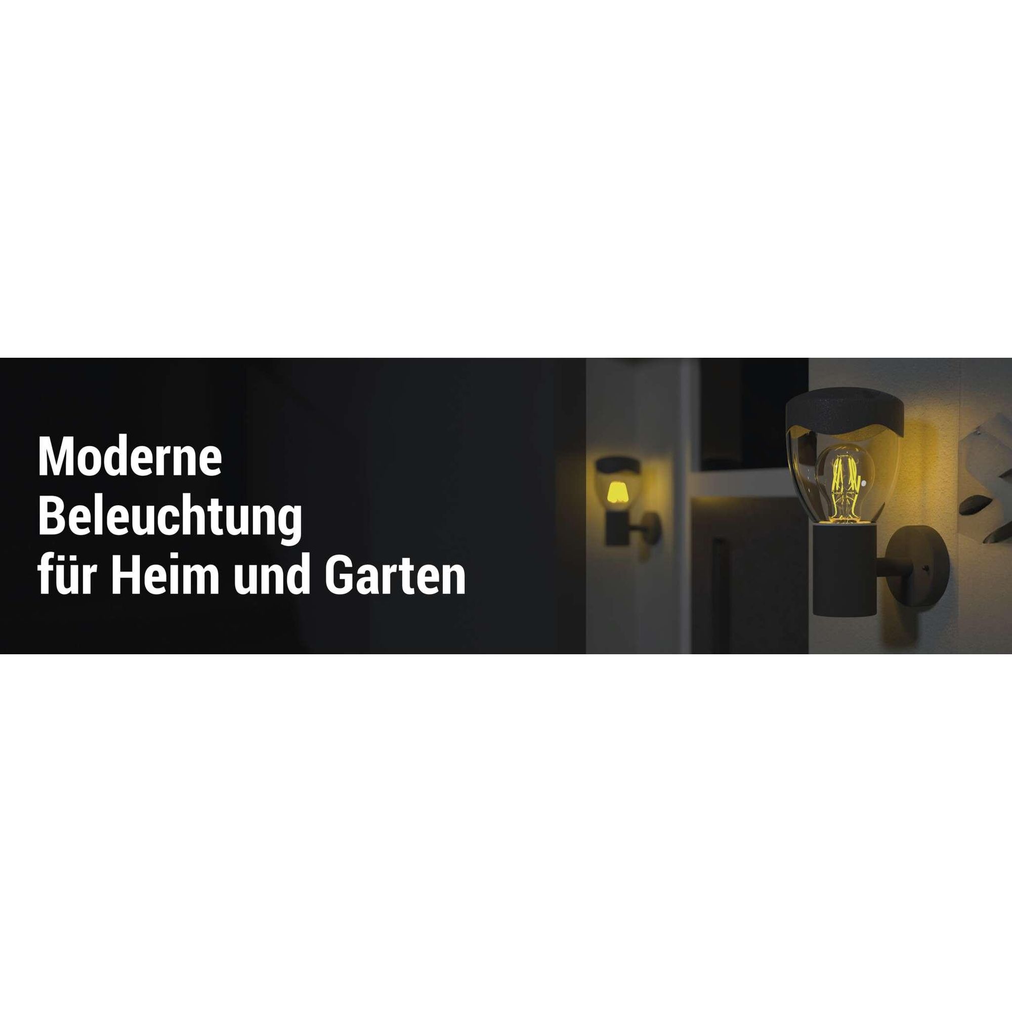 EMOS Außen-Wandleuchte ARTEO für Haus und Garten mit E27 Fassung, wasserdichte für E27-Birne max. 15 W, zur Wandmontage, ZGA010P