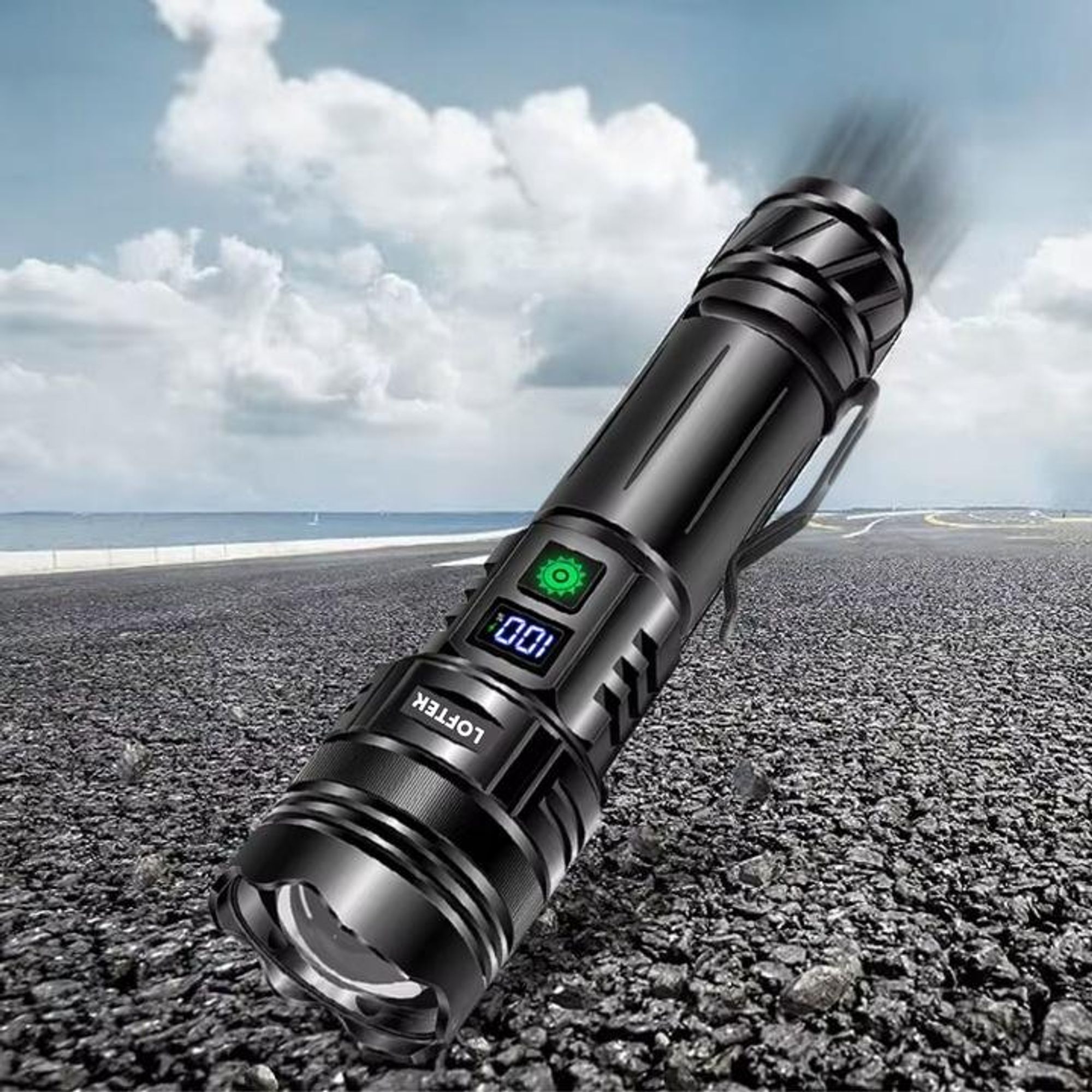 LATARKA LED 20000LM AKUMULATOROWA MOCNA POWERBANK 5000 mAh ZOOM WODOODPORNA