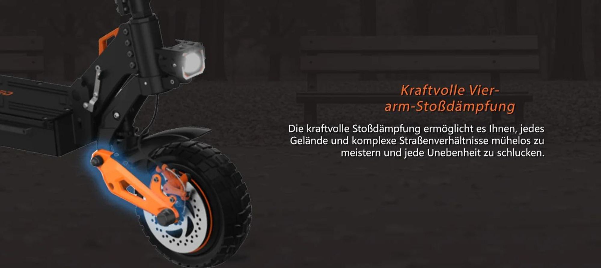GELEIPU Z1 PRO Elektroroller - Motor 2400W Akku 52V20AH E-Scooter mit 10 Zoll Reifen und Scheibenbremse - Schwarz