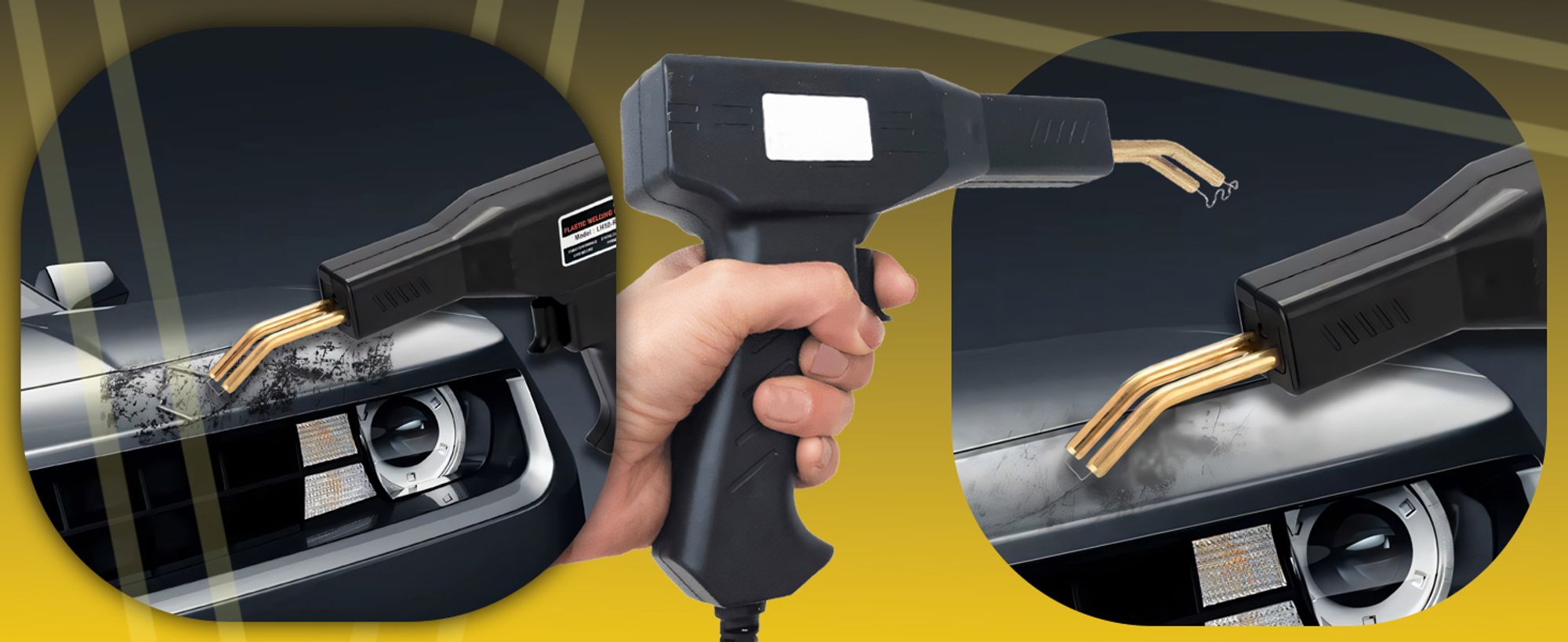 Kunststoff Schweißgerät 50W Auto Stoßstangen Reparatur Set mit 800 Klammern Plastik Schweißen Lötkolben Heißhefter Retoo