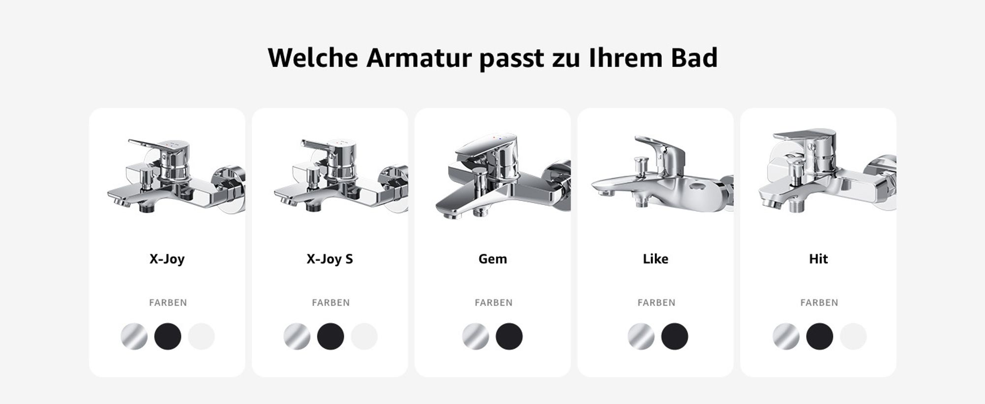AM.PM Badewannenarmatur Wannenarmatur Chrom Einhebelmischer Wandmontage Bad Messing Badewannen Armaturen