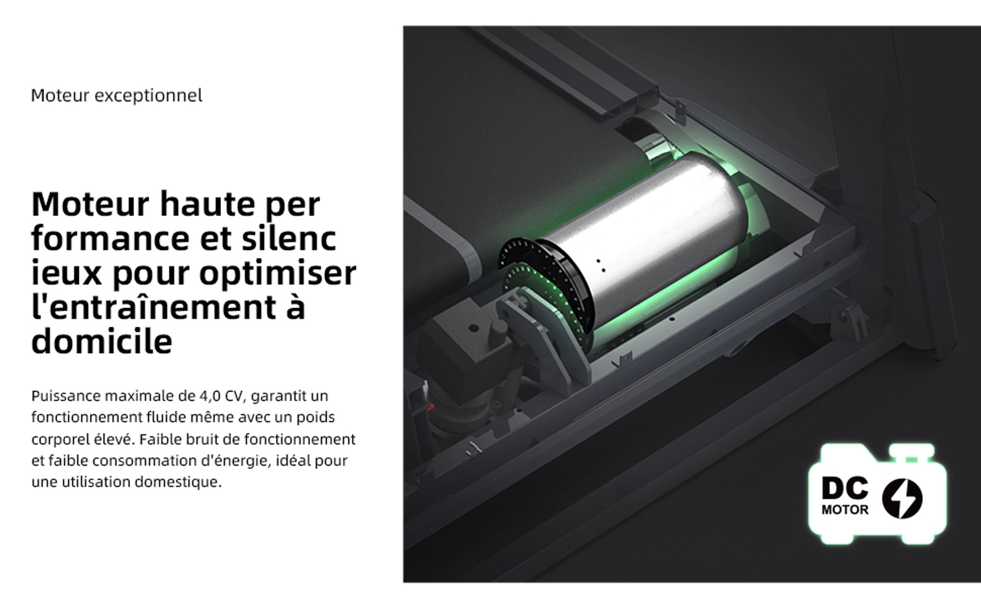 JASPORT L3 tapis de course: pliable, silencieux, Bluetooth, 4CV, jusqu’à 20km/h, inclinaison 18%, surface 1340x480mm, 120kg