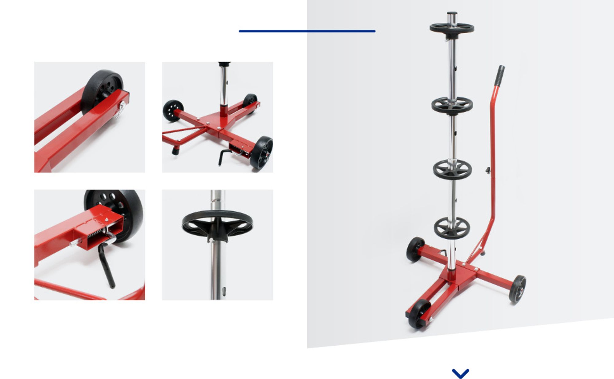 Fahrbarer Reifenständer / Felgenbaum für PKW Reifen bis 225 mm