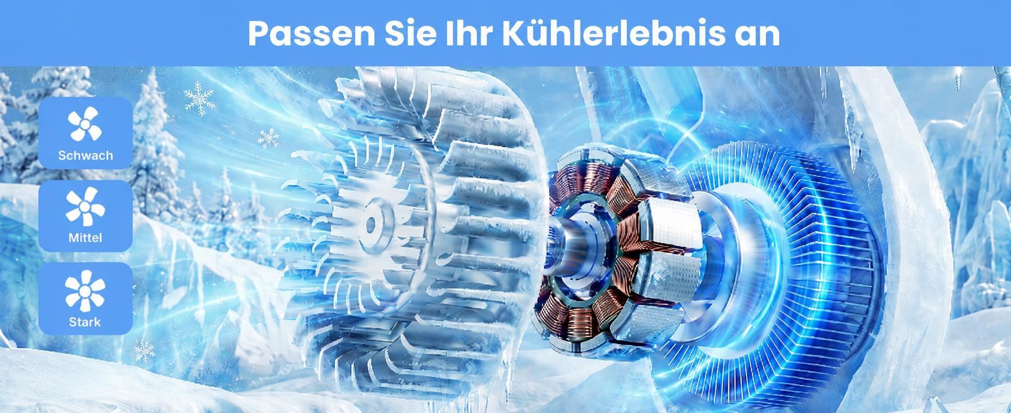 Nackenventilator, Halsventilator, blattlos, leise, USB, 4000mAh, 3 Stufen, 4Turbinen, 360° Luftstrom, für Reisen & Büro(Weiß)