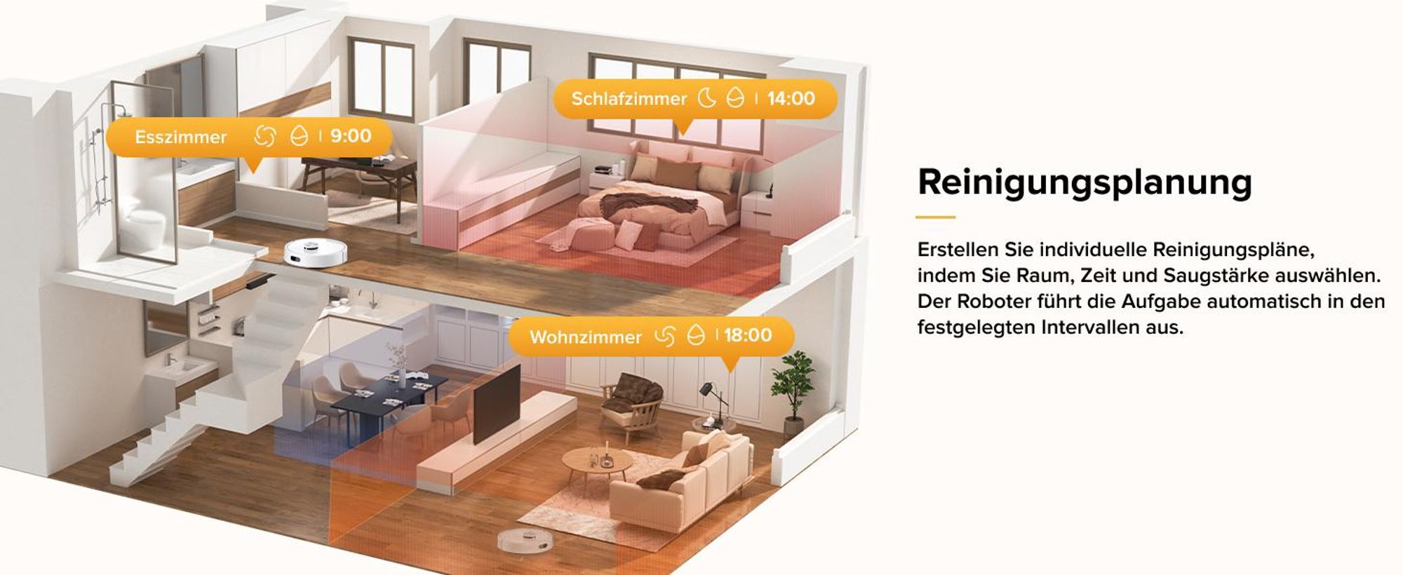 Roborock Q7 M5 Saugroboter mit Wischfunktion, 10.000Pa(Upgrade von Q5 PRO), Dual Anti-Tangle-System, Staubsauger Roboter für Teppich, Tierhaare (Weiß)