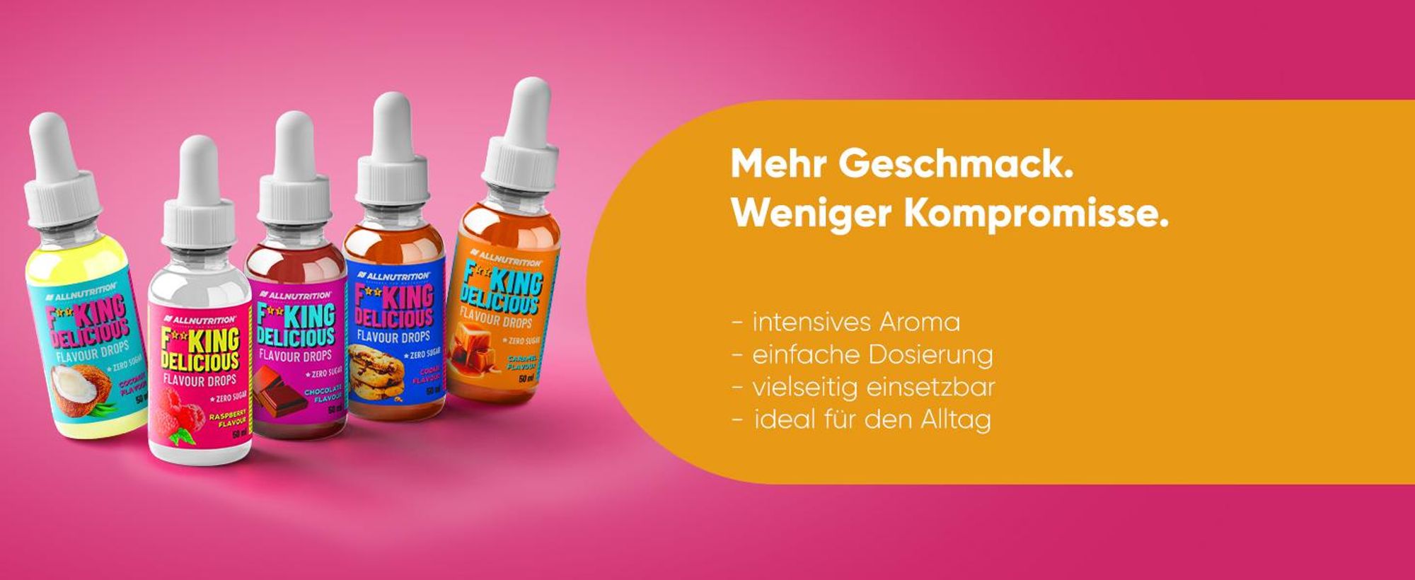 ALLNUTRITION FITKING DELICIOUS FLAVOUR DROPS 50ml Erdbeere