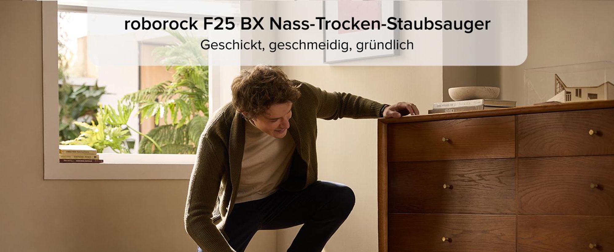 Roborock F25 BX Nass Trockensauger, 20.000 Pa, 90°C Heißluft-Schnelltrocknung & Hohe Temperaturen Selbstreinigung, 180° flach absenk