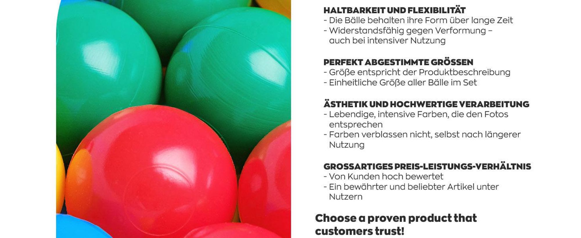 MISIOO Bälle für Bällebad - Mehrfarbig Bällebad Bälle - Bälle Ø 6 cm - Plastikbälle hergestellt aus 100% LDPE - Spielzeug Baby - 100 stück - Mix