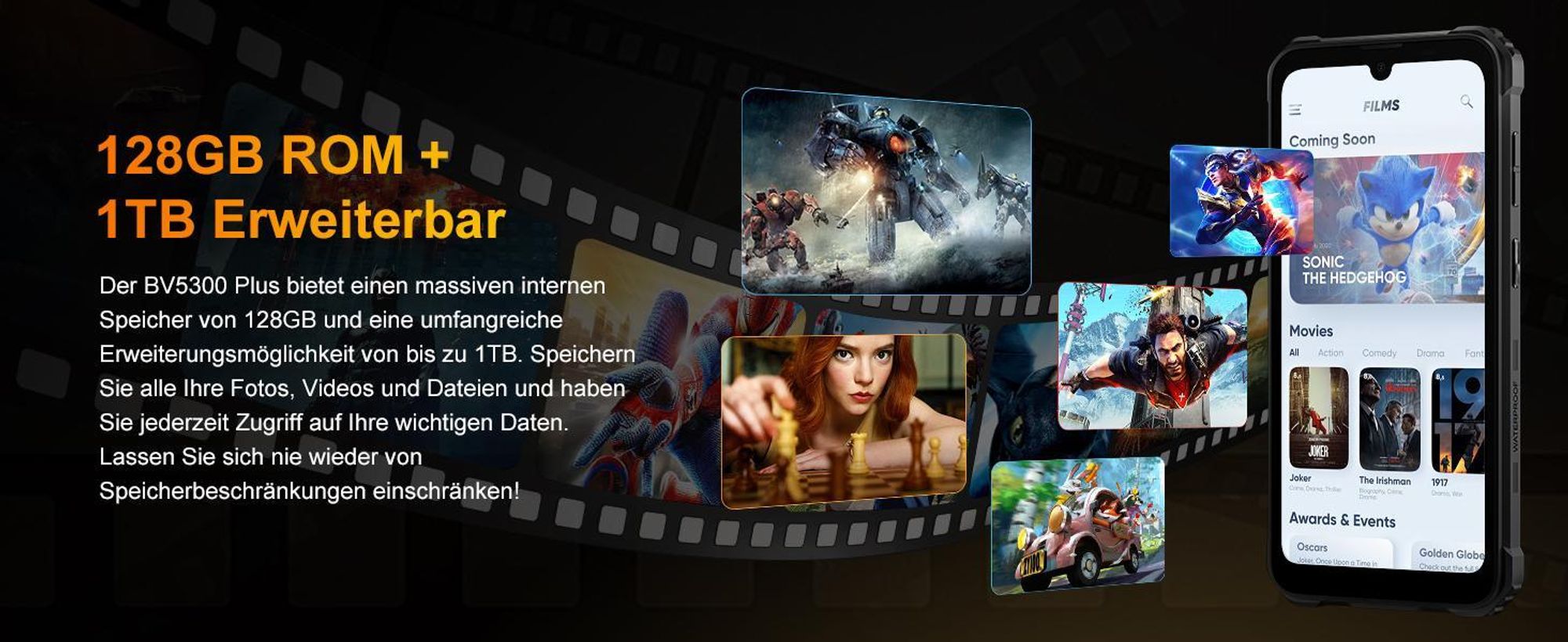 Blackview BV5300 Plus NFC Outdoor Smartphone Ohne Vertrag, 6,1 Zoll, 16GB+128GB, Helio Octa-Core, 6580mAh, Dual Nano-SIM, DokeOS 4.0
