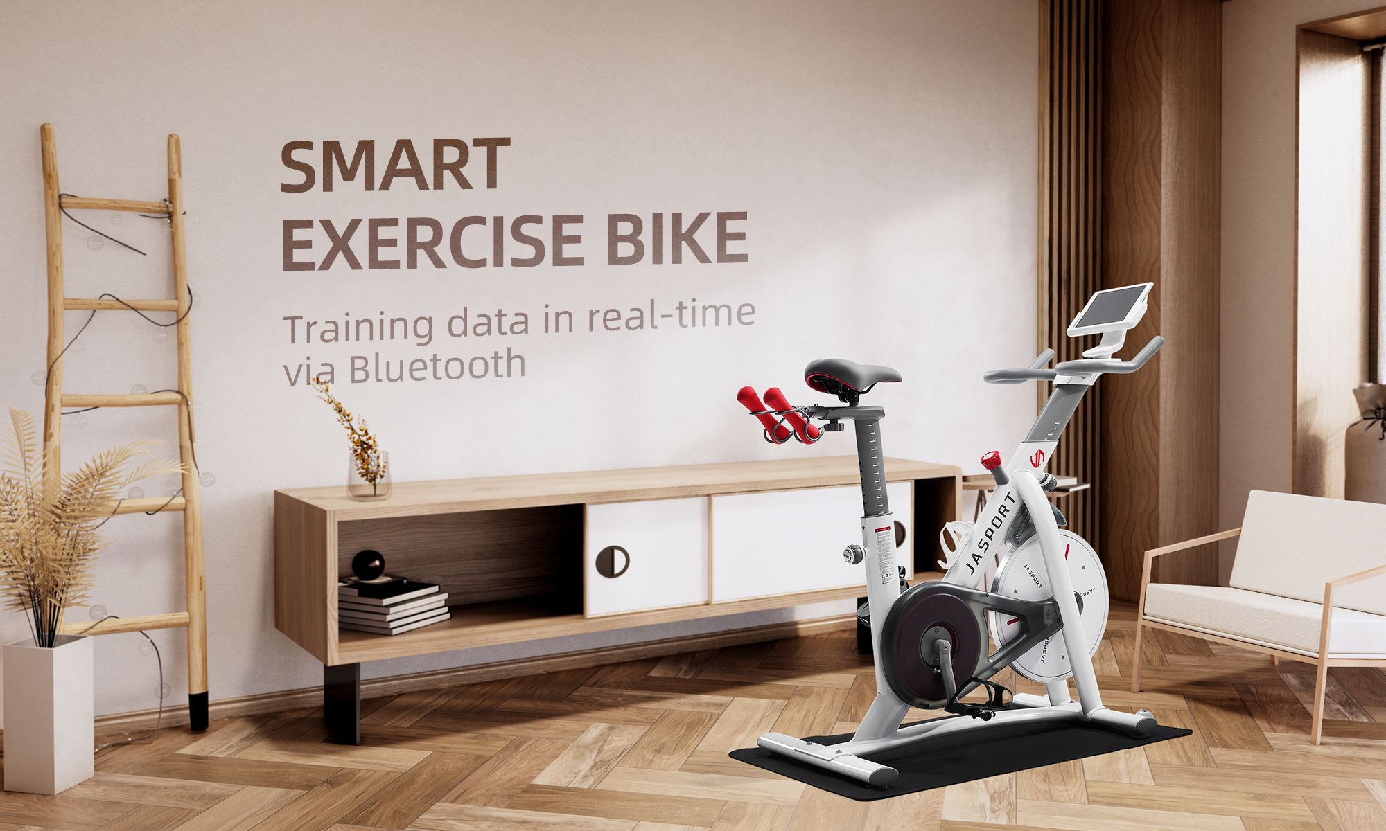 JASPORT S3, tichý stacionárny bicykel, magnetický brzdový systém, kompatibilný s Kinomap & Zwift, tréningová aplikácia
