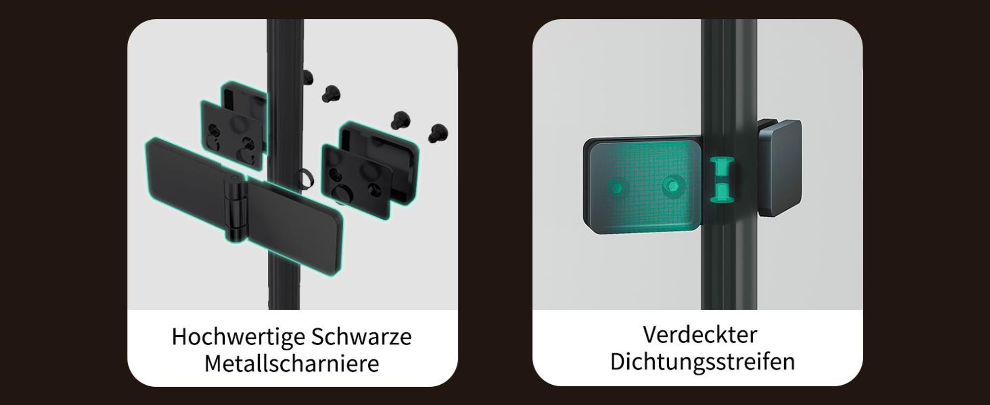 Duschabtrennung 120x140cm Duschwand für Badewanne 2-Teilig Faltbar Badewannenaufsatz Klar Schwarz ESG GLAS Badewannenfaltwand