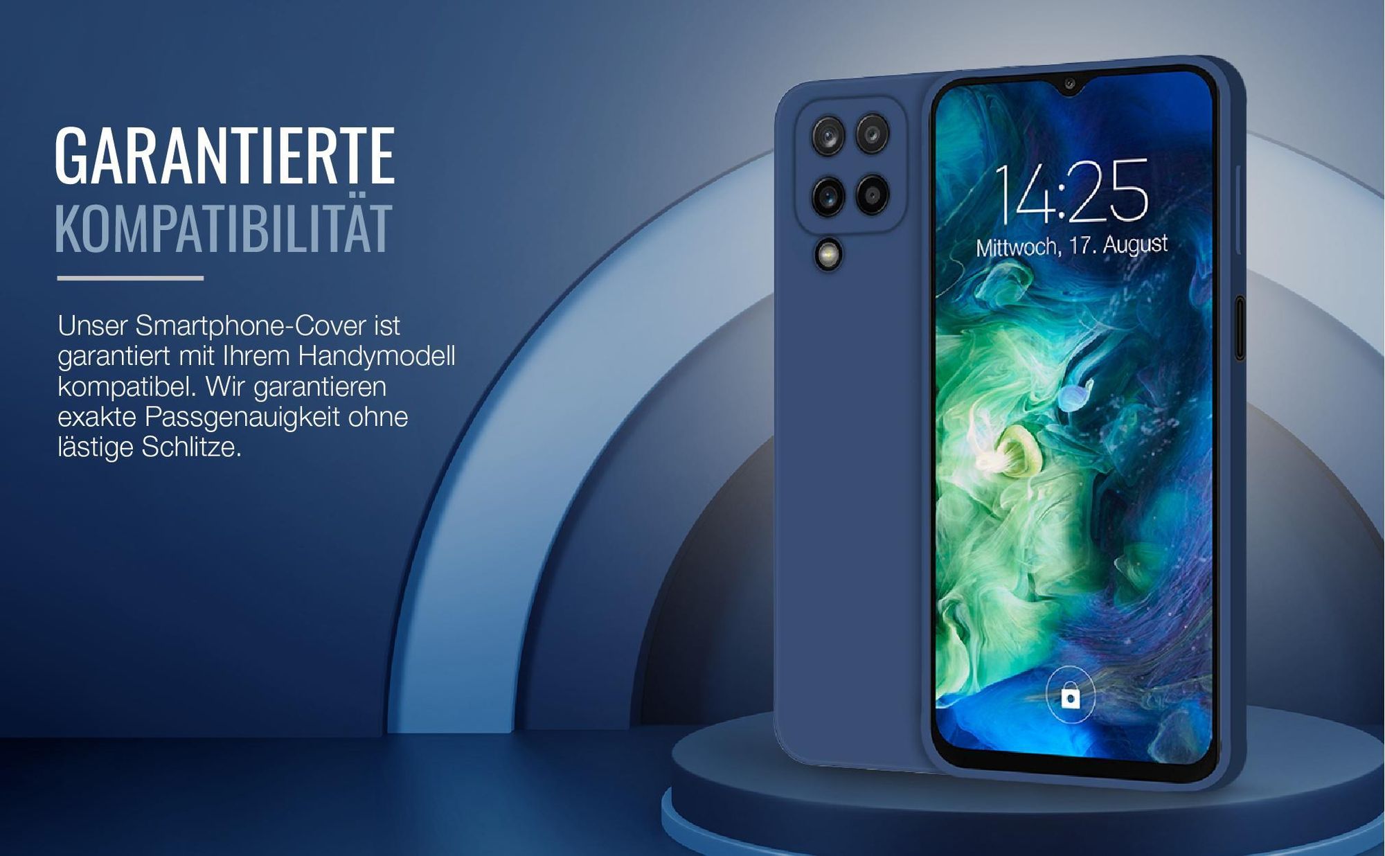 Exakt passgenaues Smartphone Backcover in Blau für Samsung Galaxy A12