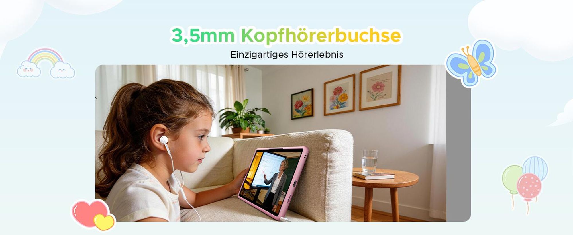 DOOGEE U11Kids 11" Tablet, Android 16,Gemini AI, 24(4+20)GB+128GB/2TB TF, 90Hz,8580mAh,WiFi Tablet für Kind mit Kindgerechte Hülle und Stift