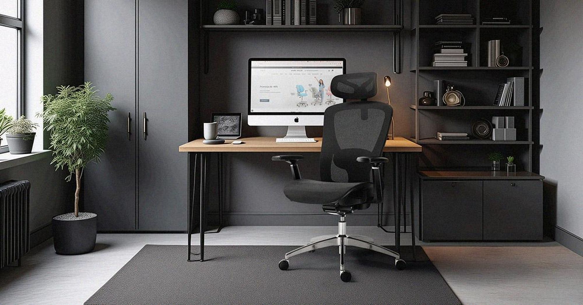 MARK ADLER Expert 5.3 Büro-Drehstuhl | Chefsessel Schreibtischstuhl Bürostuhl ergonomisch Armlehnen Kopfstütze einstellbar | Schwarz