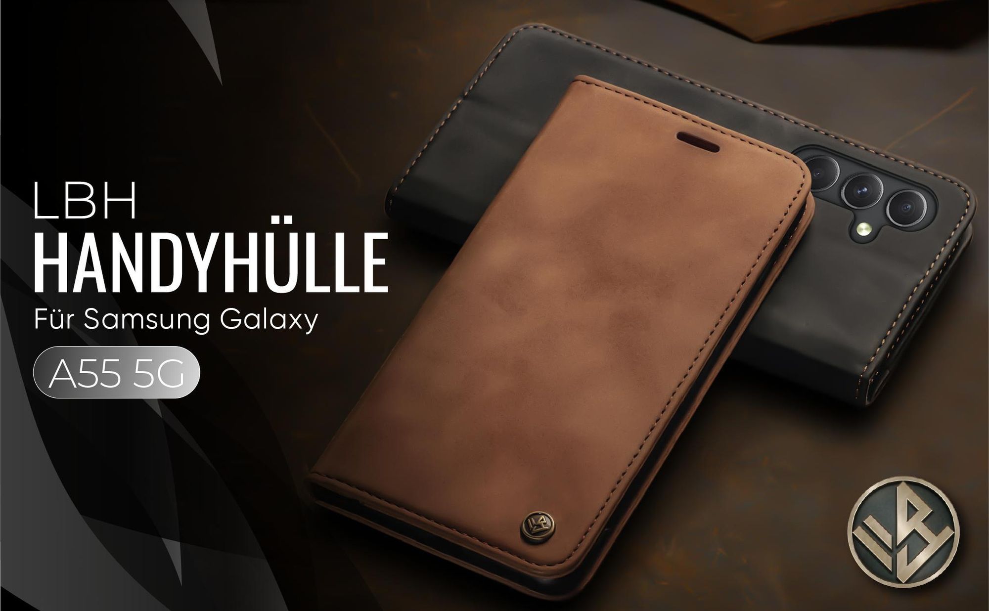 Hochwertige Klapphülle für Samsung Galaxy A55 5G im klassischen Design