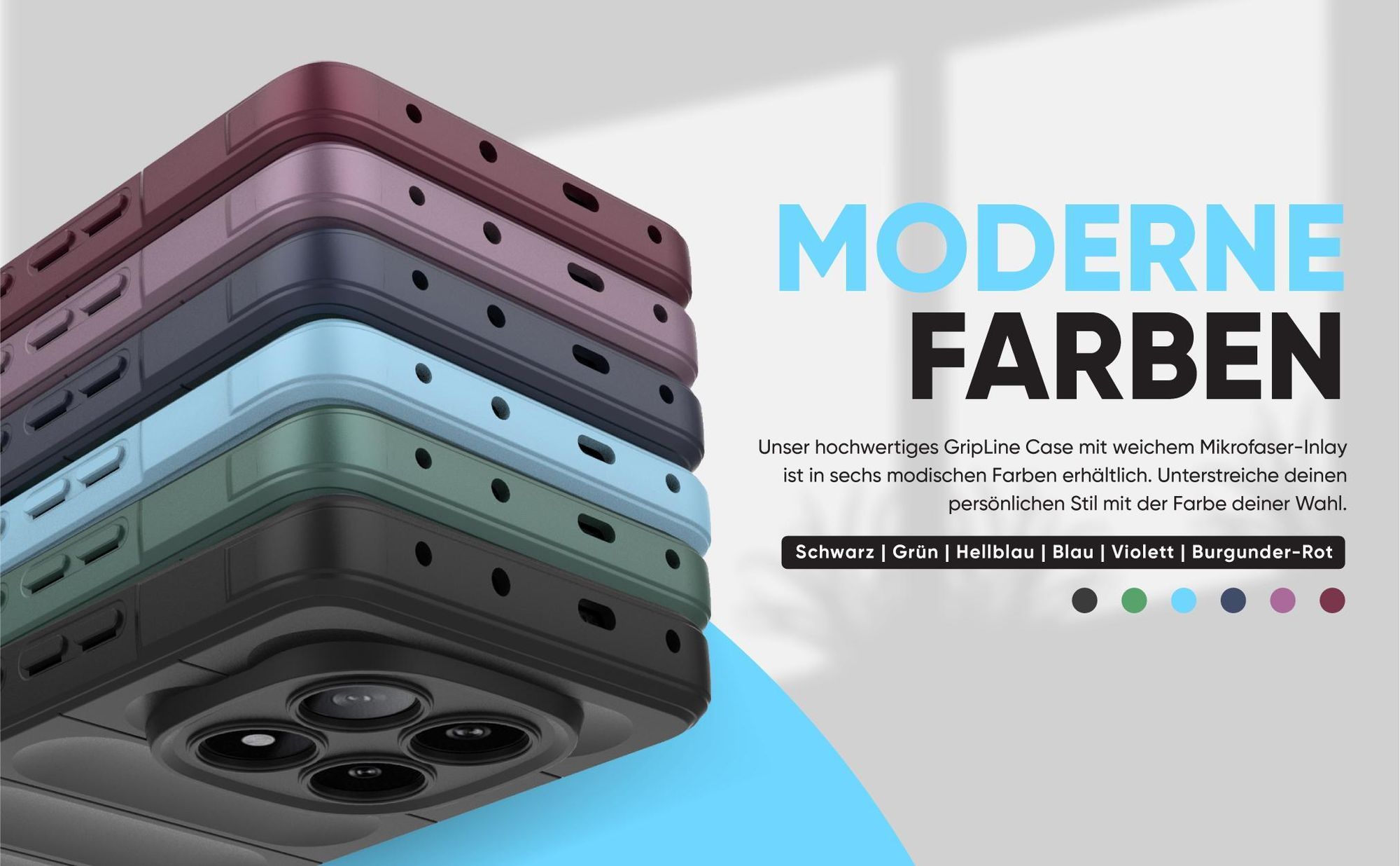 Handyhülle für das Xiaomi Redmi Note 14 Pro 5G - verschiedene Farben und modernes Design