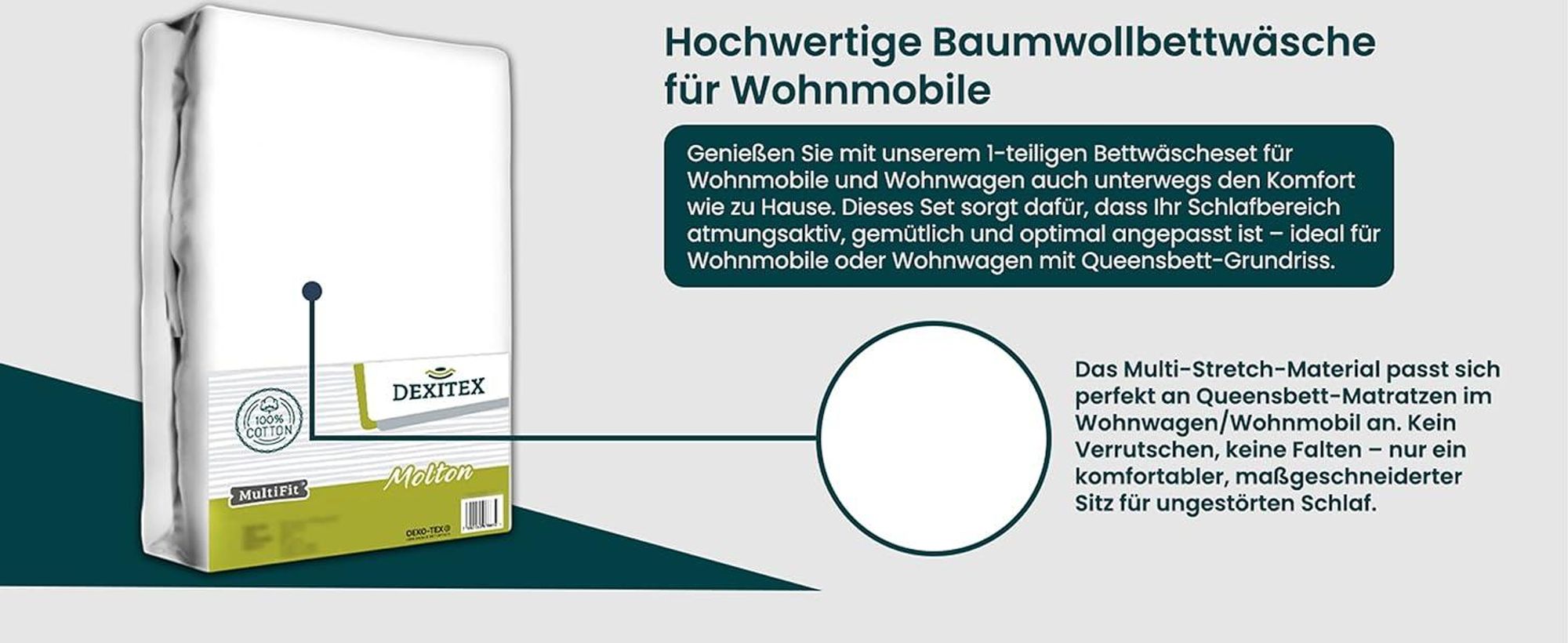 hochwertige Baumwollbettwäsche für Wohnmobile