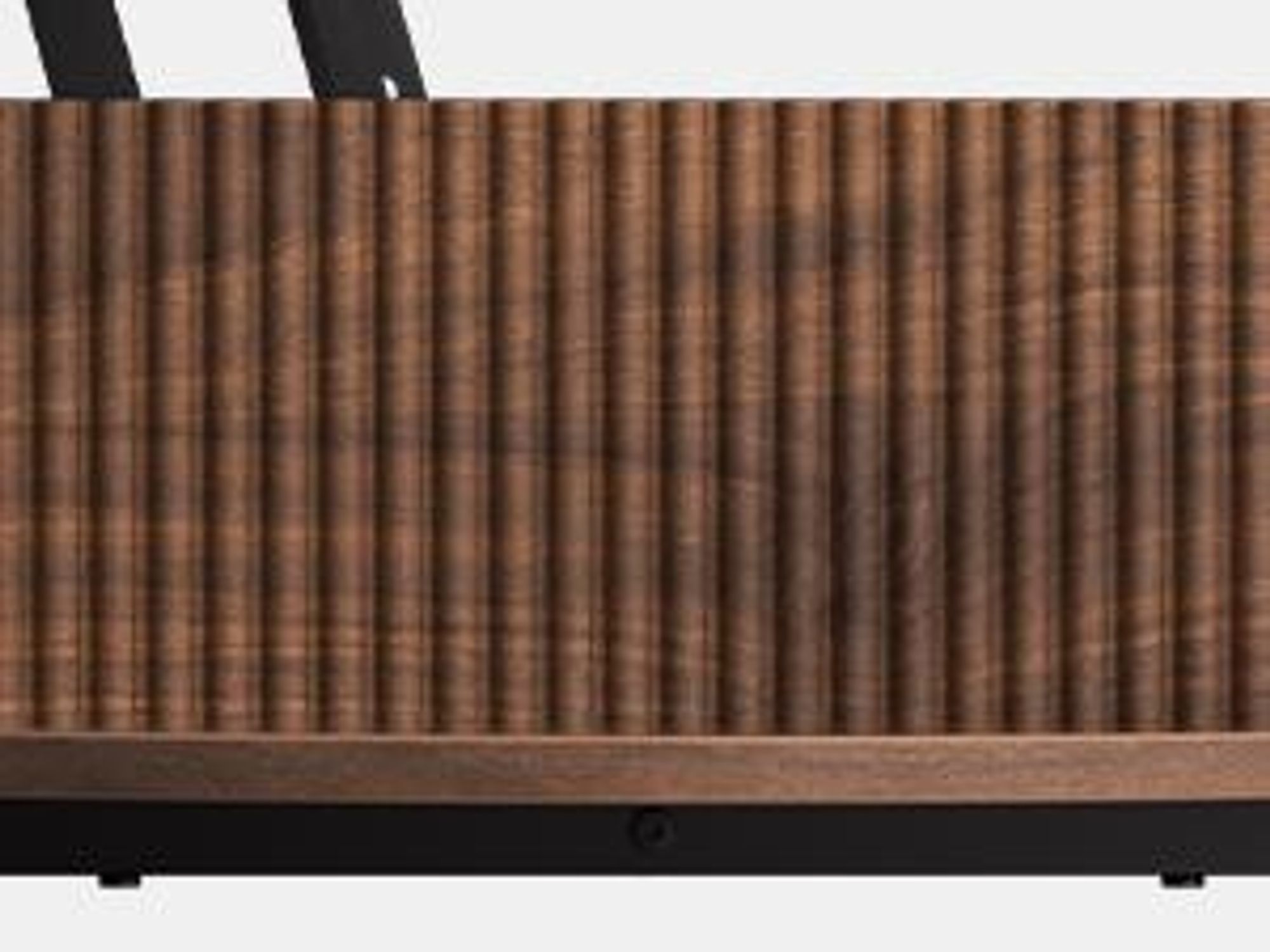FABATO höhenverstellbare Konstruktion, dreistöckiges Design, versteckter Stauraum und edle Nussbaum-Optik,Moderner ovaler Couchtisch von