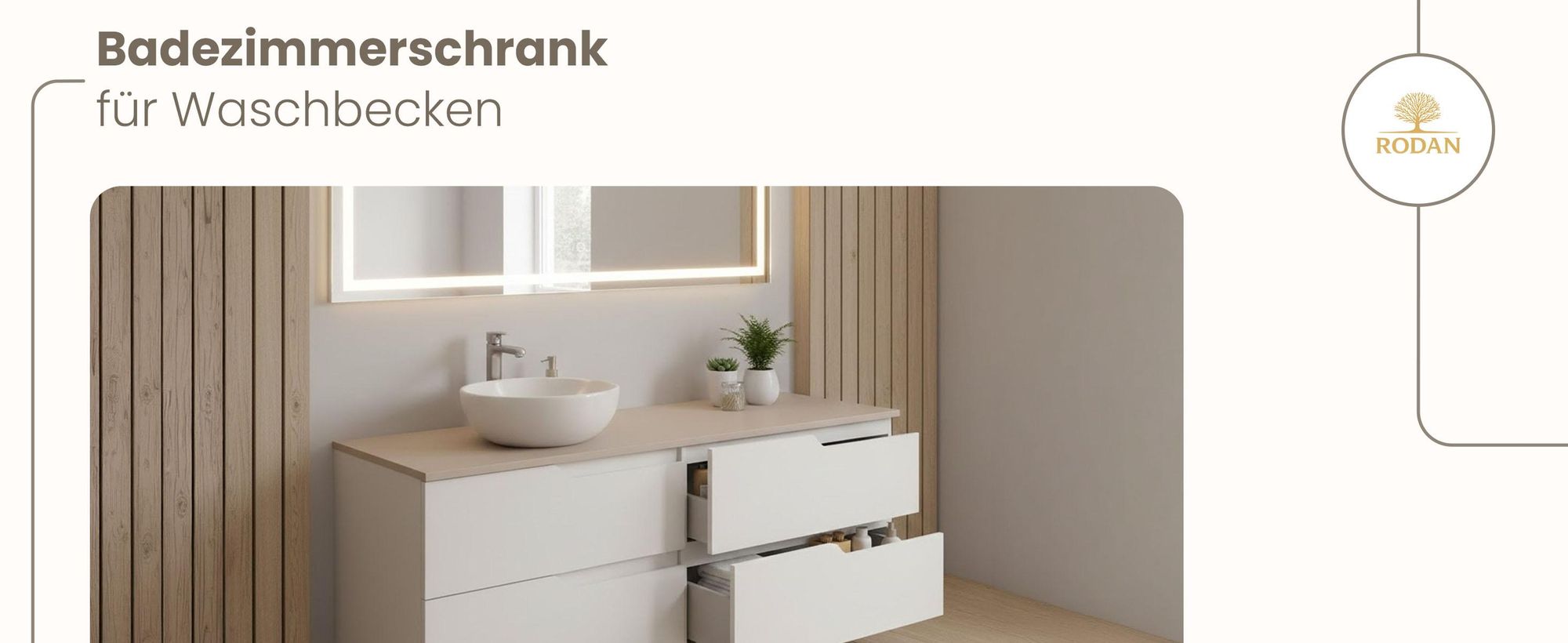RODAN, Badmöbel, Badschrank, Badezimmermöbel, Badezimmer, MODERN, Waschbeckenunterschrank