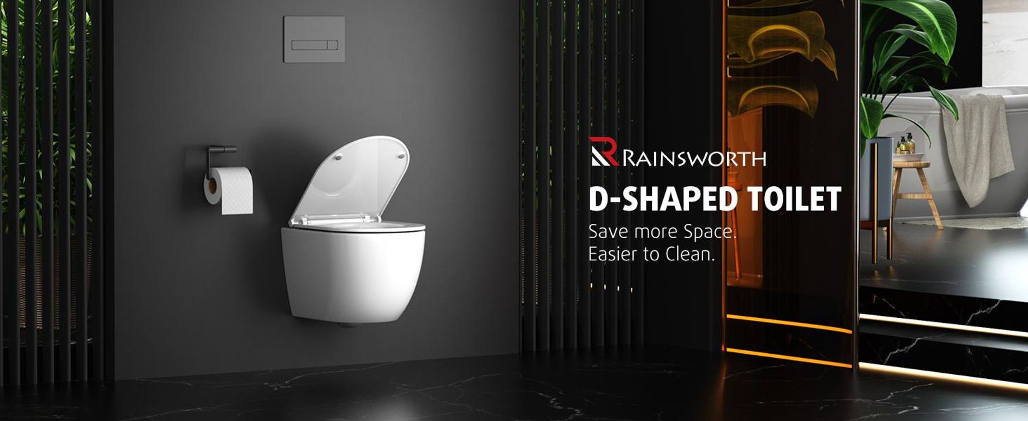 Eine elegante Wandtoilette – schlicht und doch raffiniert.