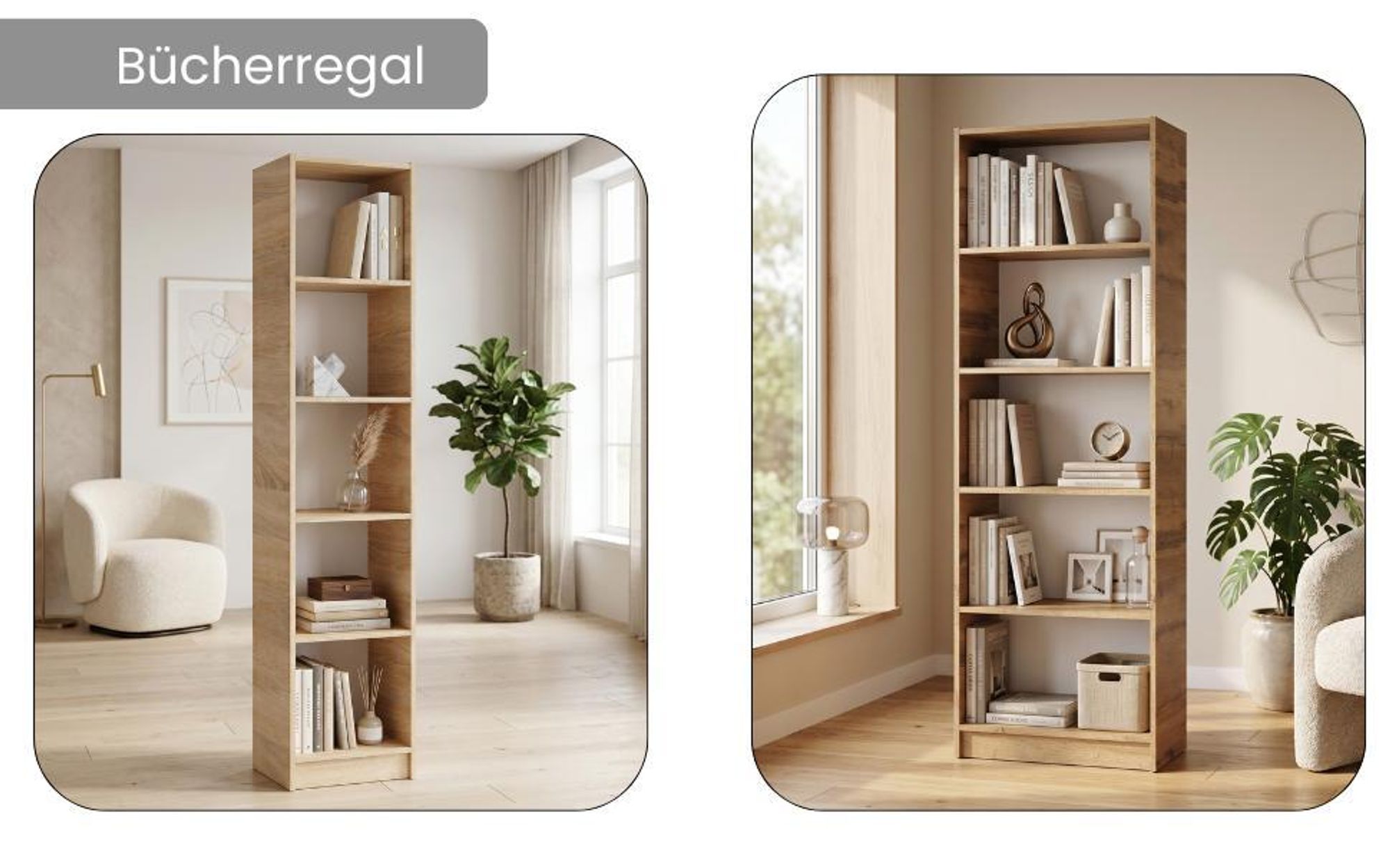 Bücherregal fürs Wohnzimmer
