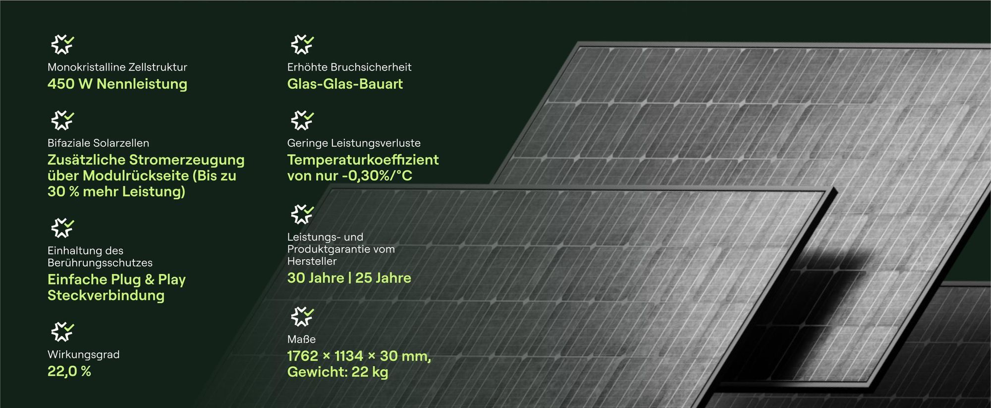Technische Highlights der Solarmodule der priwatt Balkonkraftwerke