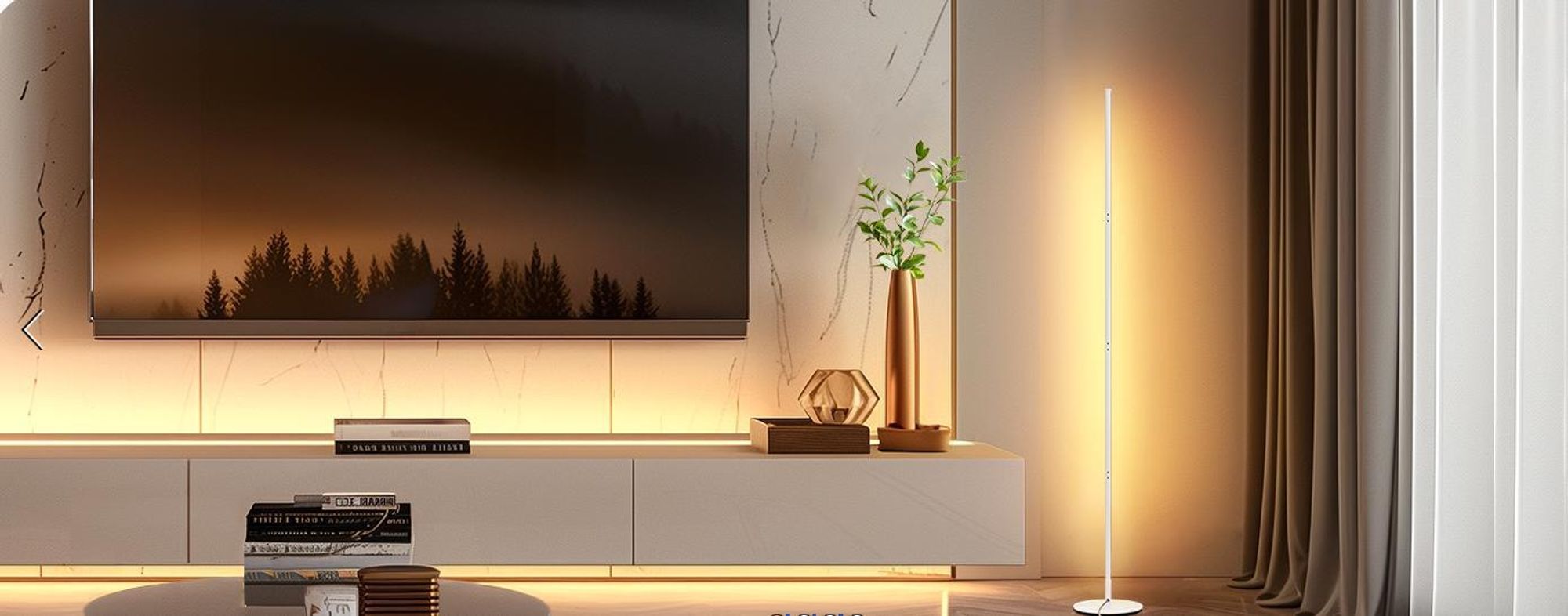 EDISHINE Stehlampe Wohnzimmer, LED Stehlampe Dimmbar, 3000K warmweiße Stehleuchte mit Memory-Funktion, höhenverstellbar 146 cm, Weiß