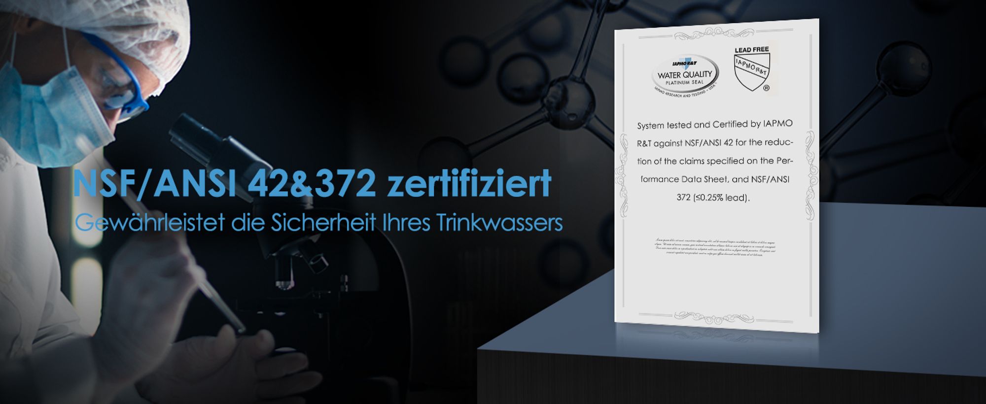 Waterdrop AS13 Untertisch Wasserfiltersystem 30.000 Liter, NSF/ANSI 42 , 5+1 Stufe Edelstahl Unter Waschbecken Wasserfilter Trinkwasser