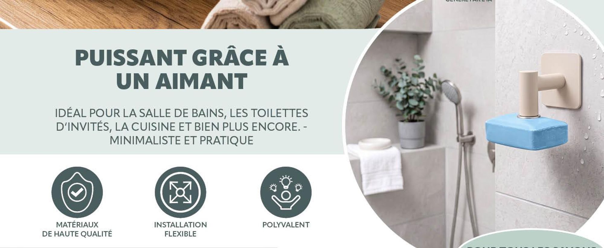 Porte-savon magnétique dans la cuisine