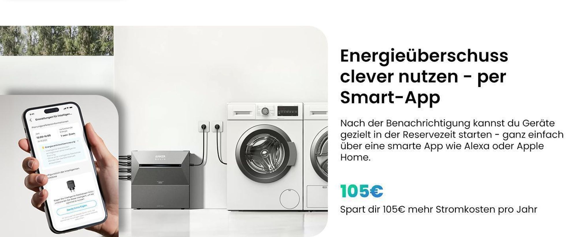 Powerness Balkonkraftwerk mit Speicher, Anker SOLIX Solarbank 3 E2700 Pro und BP2700 Erweiterungsakku, 4x 500W Bifazial PV Panel & Smart Zähler 0% VAT