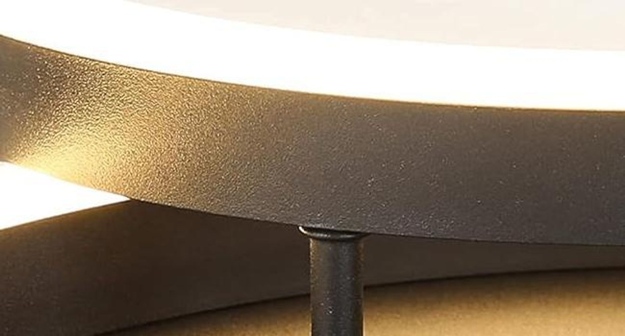 ZMH LED plafoniera 45W dimmerabile con telecomando lampada a soffitto 2 anelli luce interna per soggiorno camera da letto cucina ufficio studio nero