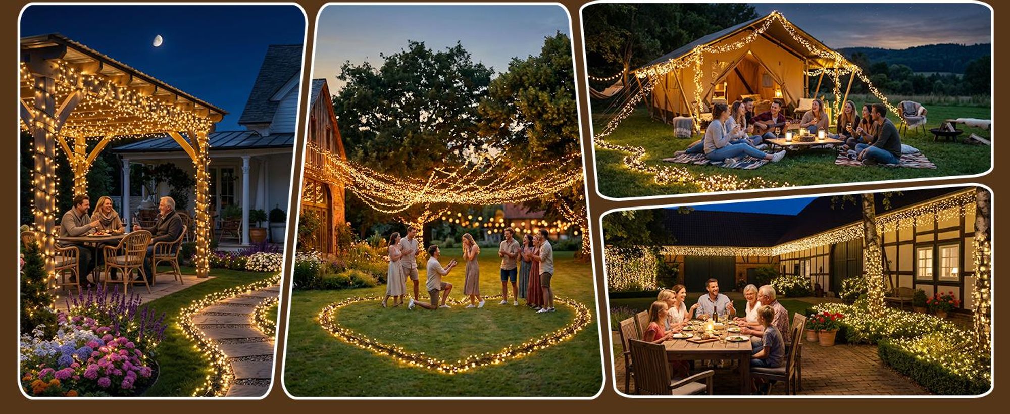 SALCAR  768er  Solar Cluster Lichterkette Außen LED 8,6m Solarlichterkette mit Fernbedienung, 13 Modi Solar Lichterketten für Innen Garten Hochzeit