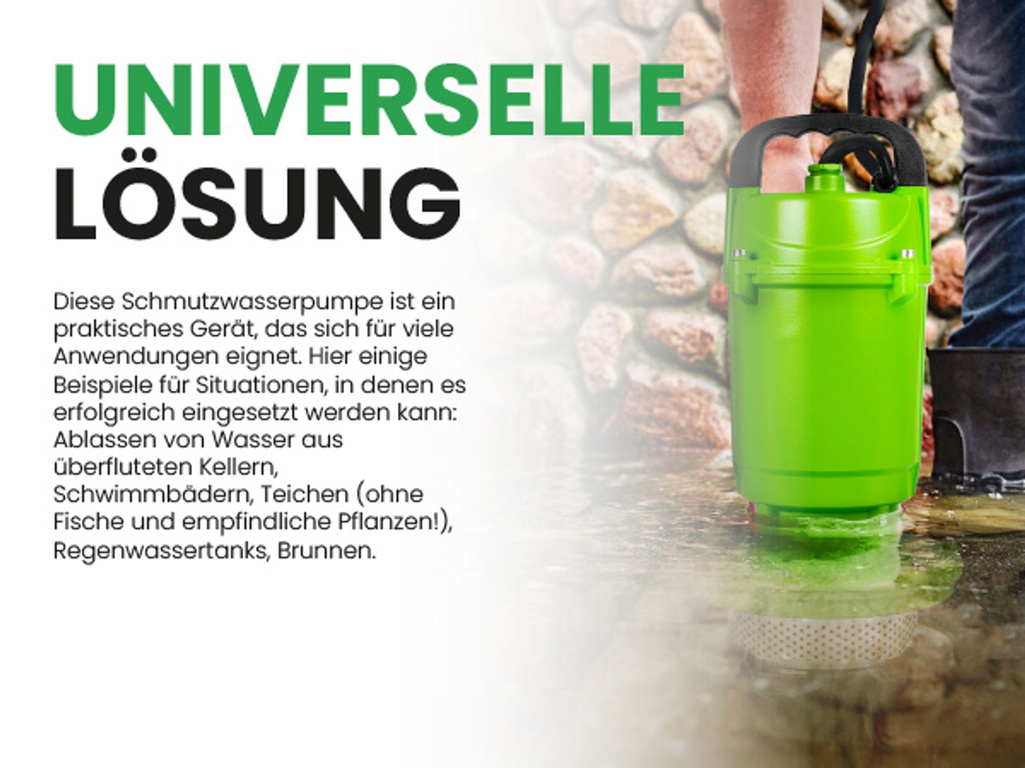 Saubere Brunnenwasser Tauchpumpe 480W