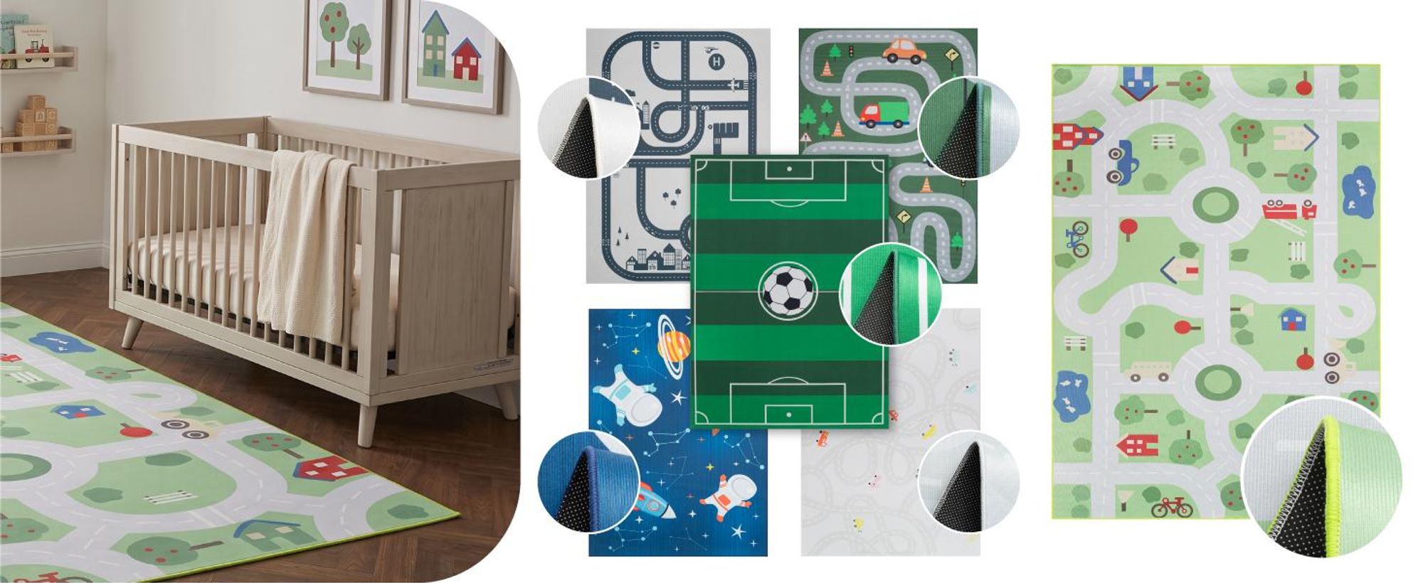 Tapiso Kinderteppich SNOOKI farbig, pflegeleicht, rutschfest, für Kinderzimmer 180 x 250 cm