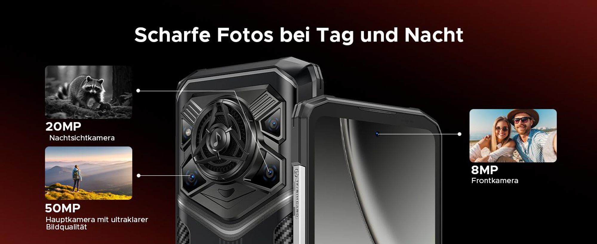 Doogee Blade 20 Pro, 16,8 cm (6.6"), 6 GB, 256 GB, 50 MP, Android 15, Schwarz, Grau