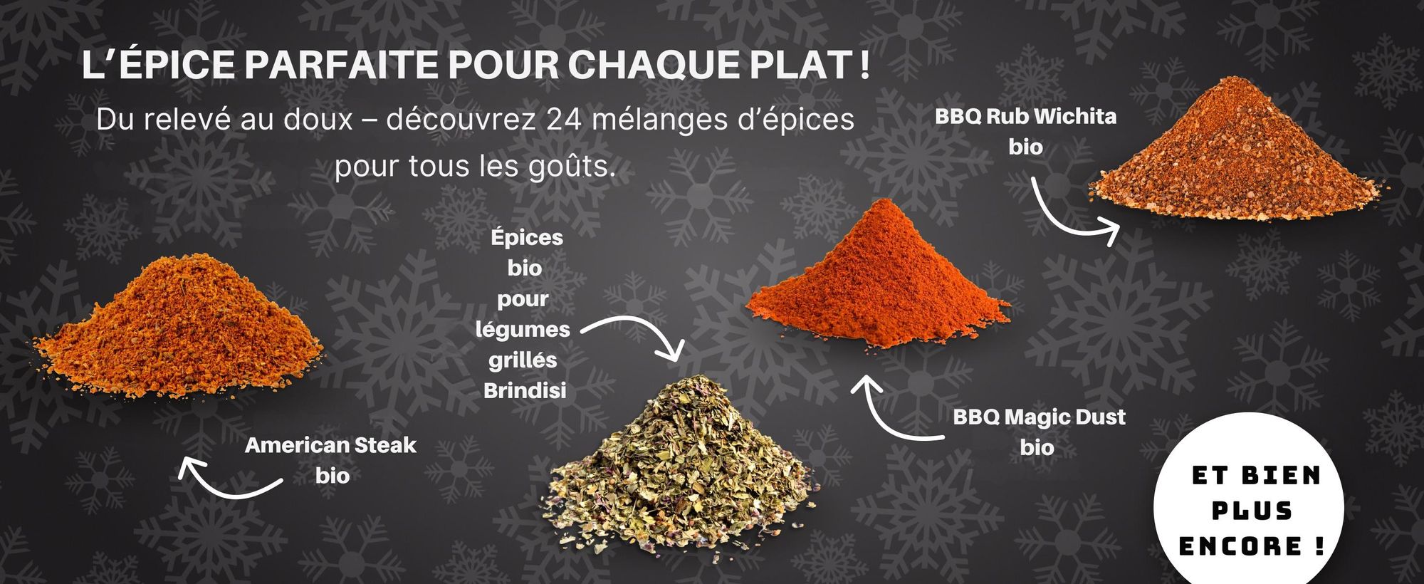 BOXILAND® calendrier avent BBQ 2026, 24 épices grill bio, rubs & sels