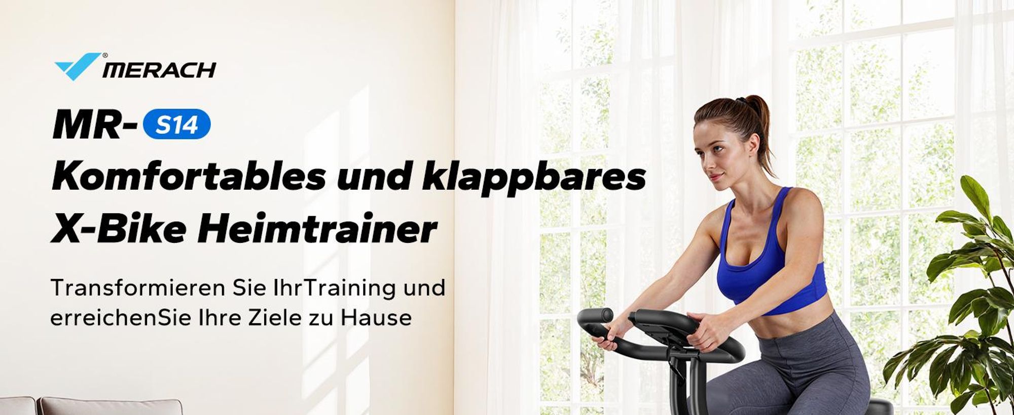 MERACH Klappbares Heimtrainer, kompakt und leise, 16 Magnetstufen, LCD-Bildschirm, Tablet-Halterung, für den Heimgebrauch