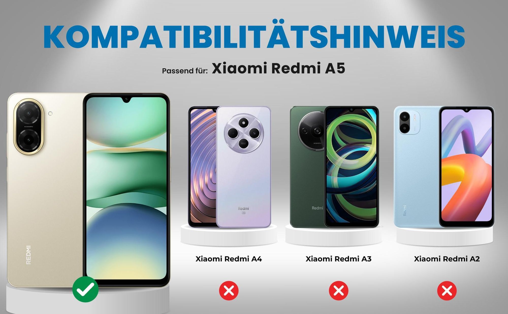 Kompatibilitätshinweise Hülle für Xiaomi Redmi A5