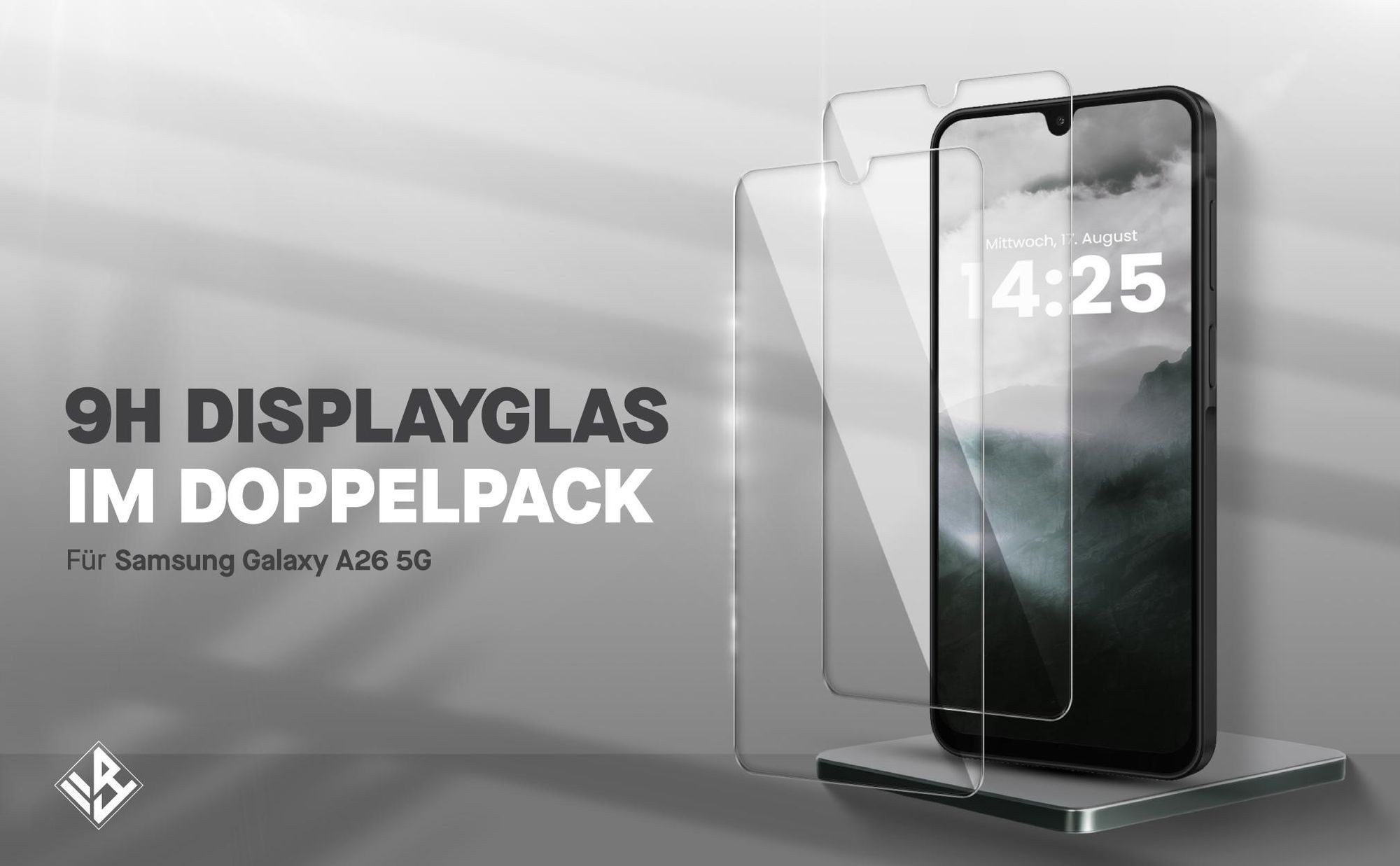 2er Set Displayglas für Samsung Galaxy A26 5G in 9H Härte