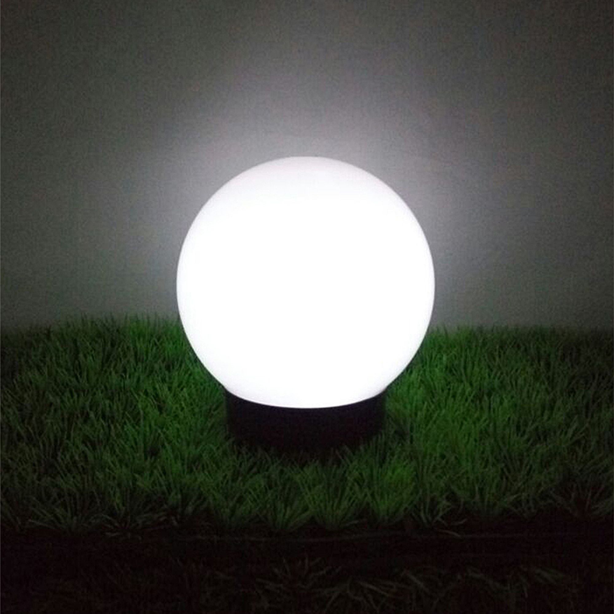 4x GreenBlue Solarlampe, freistehend Garten Kugel 25x25x58cm weiße LED GB166