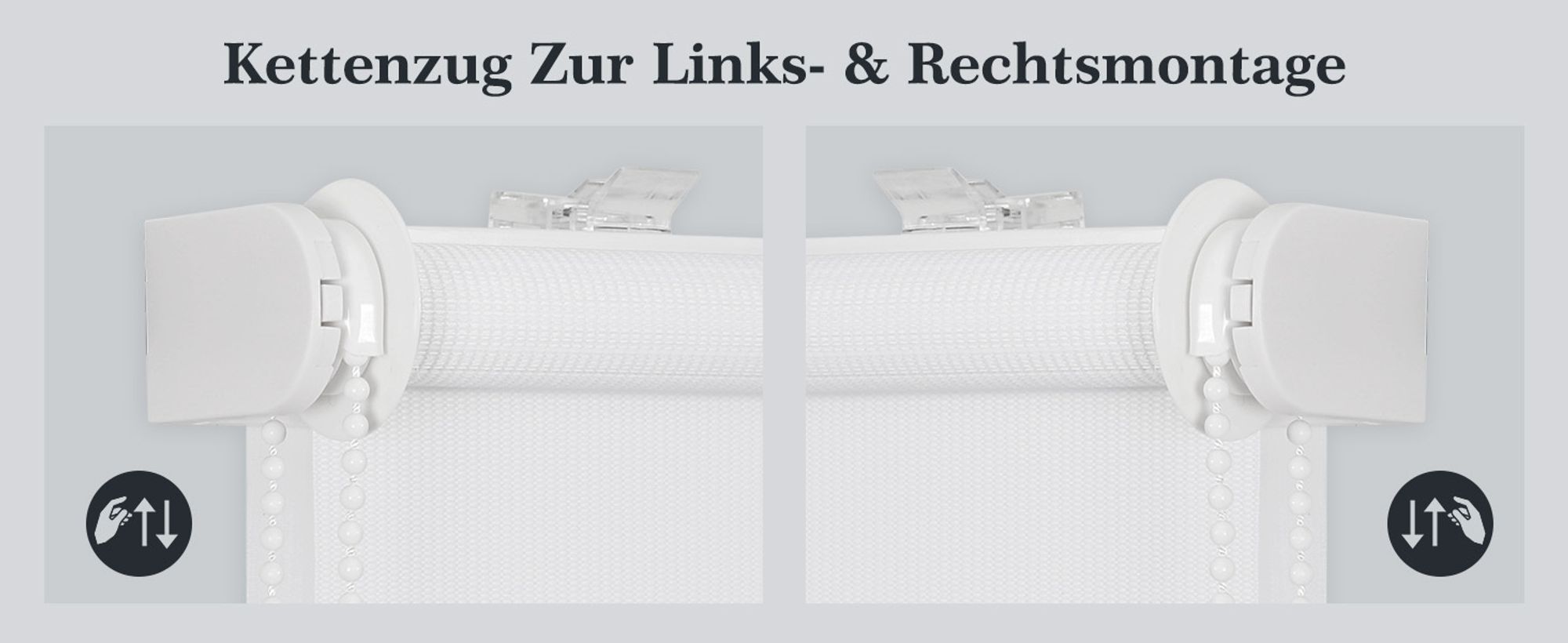 Doppelrollo 65x130cm Grau Duo Rollo Klemmfix ohne Bohren Jalousie Rollos für Fenster und Tür