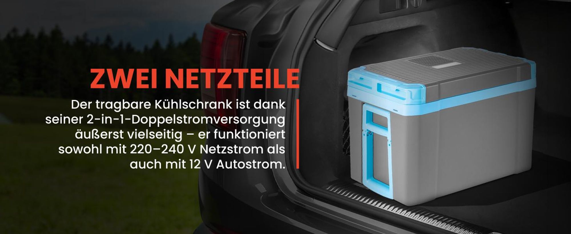 Kühlbox mobiler  35 Liter 12/230V 35 für Camping mit Räder