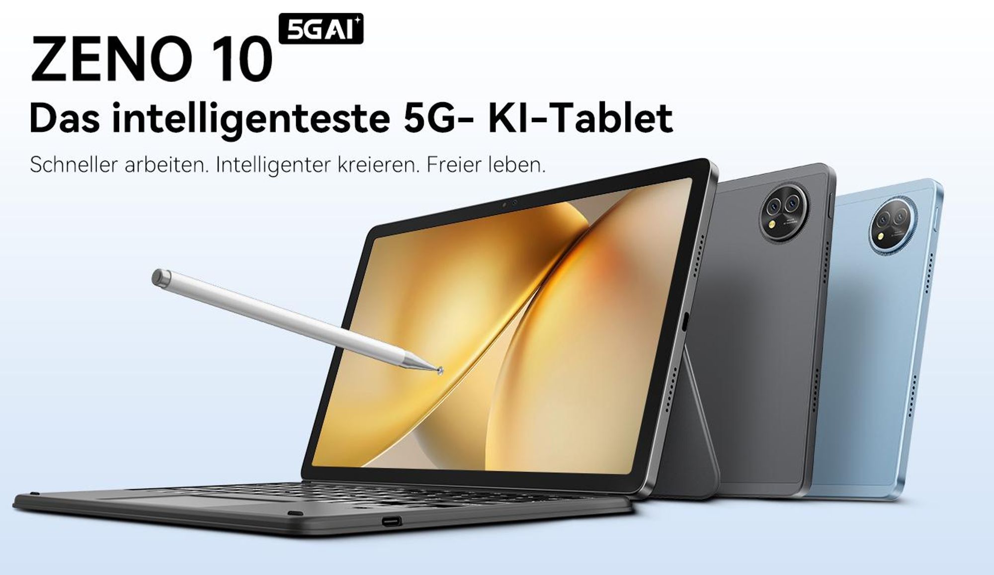 Blackview Zeno10 11“, Dual 5G SIM, 8800mAh, mit Camera, 24GB(6+18) RAM+128GB ROM, Android 15, mit Tastatur/Maus/Stift/Hülle usw.