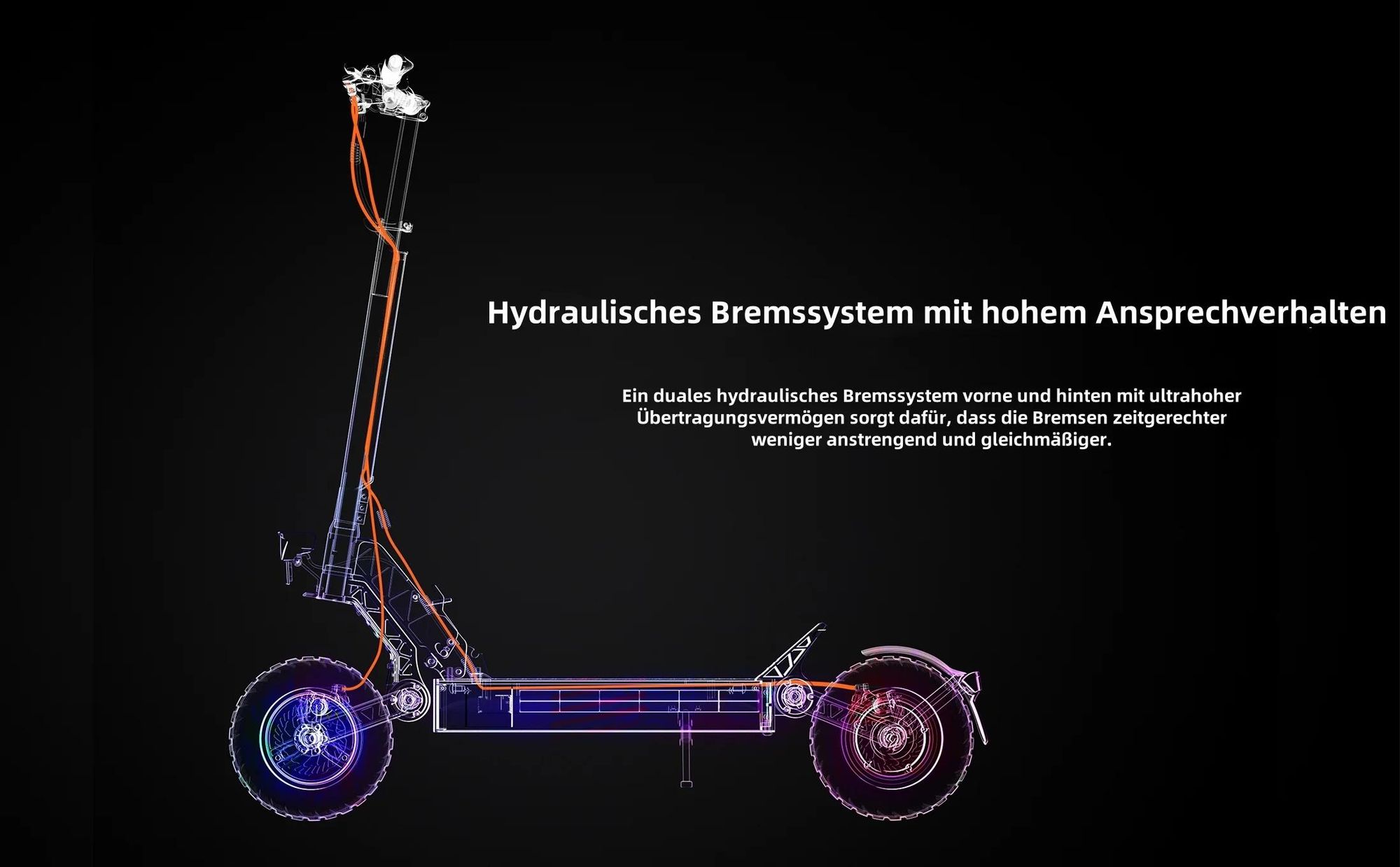 JOYOR S10-S-Z Elektroroller mit Blinkern - 1000 W * 2 Motor 60 V 18 Ah Akku 70 km Reichweite Scheibenbremse - Schwarz
