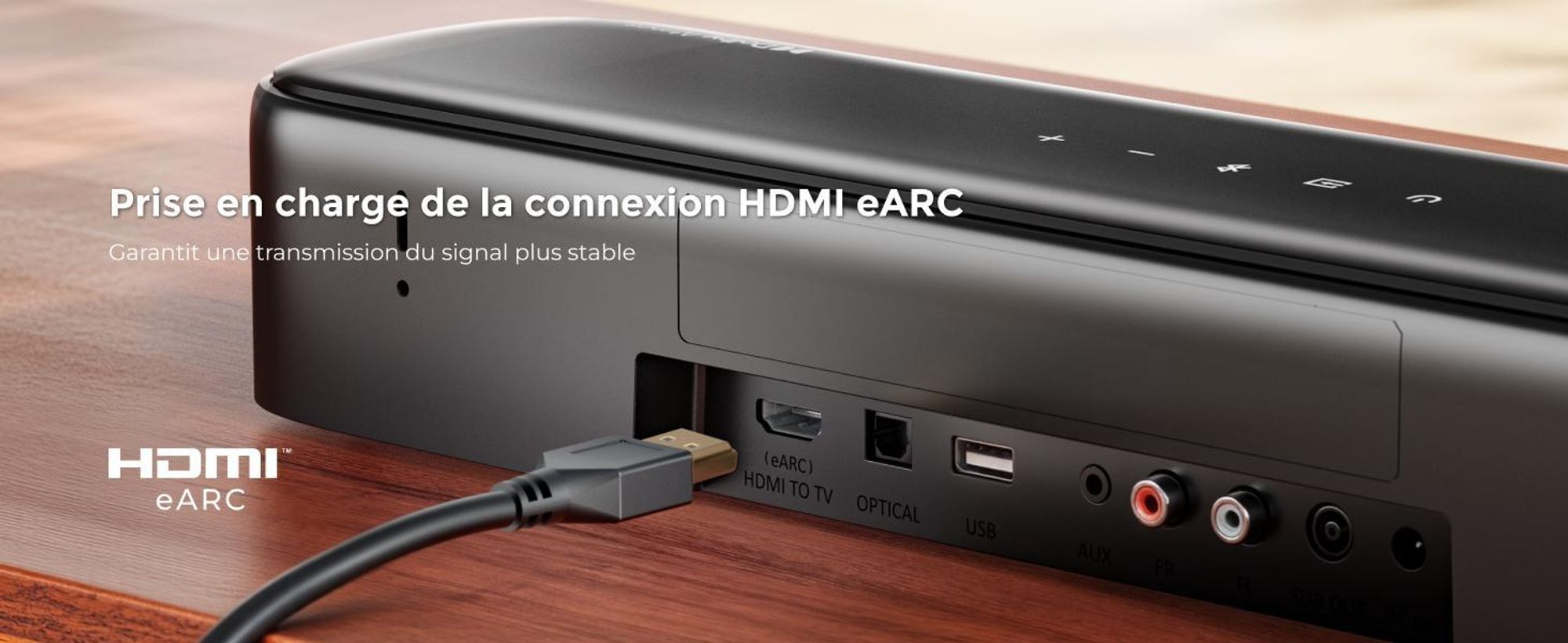 Barre de son ULTIMEA 7.1 canaux Dolby Atmos avec caisson de basses pour téléviseur, système de son surround pour home cinéma,via application, 4 enceintes surround
