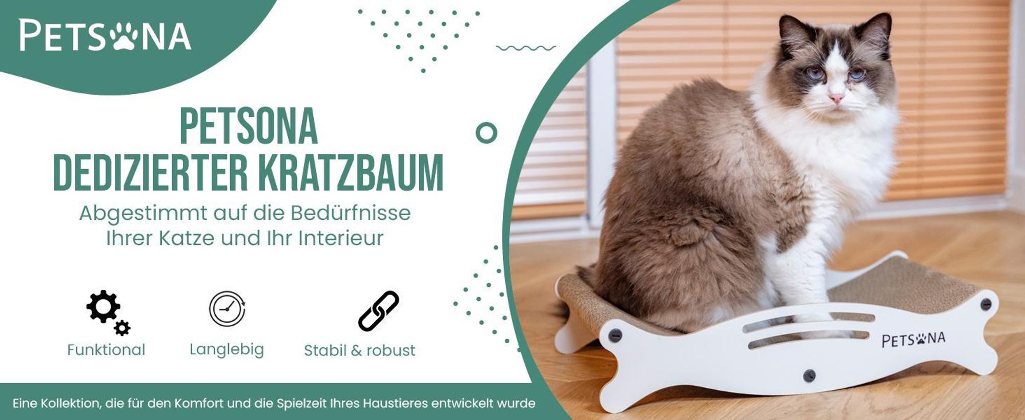 Petsona Kratzbrett Für Katzen Natürlicher Katzenkratzer Spielplatz Kratzpappe & Kratzteppich Für Katze Katzenspielzeug Selbstbeschäftigung, Natürlich
